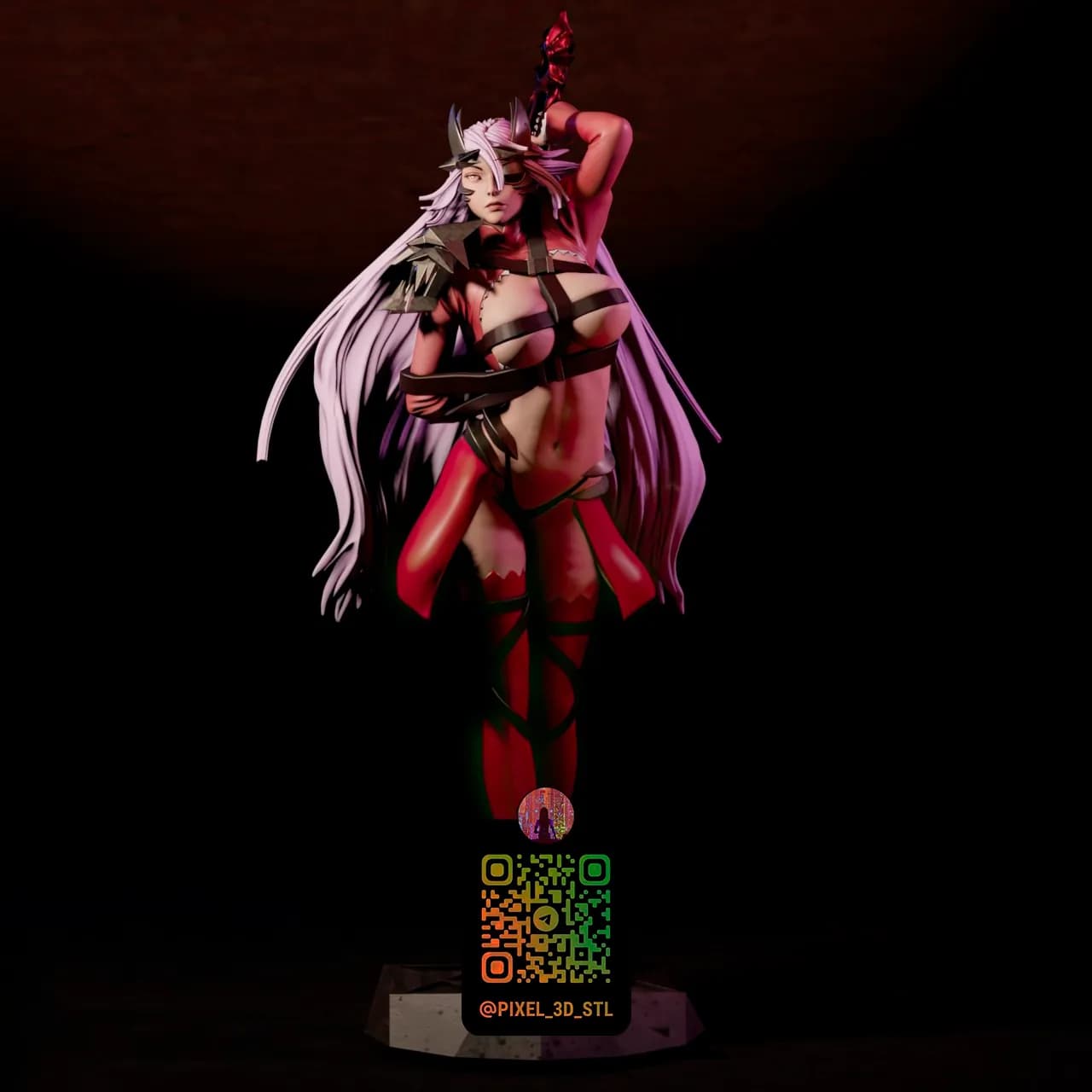 STL - Guerrera Oni de Fantasía Oscura