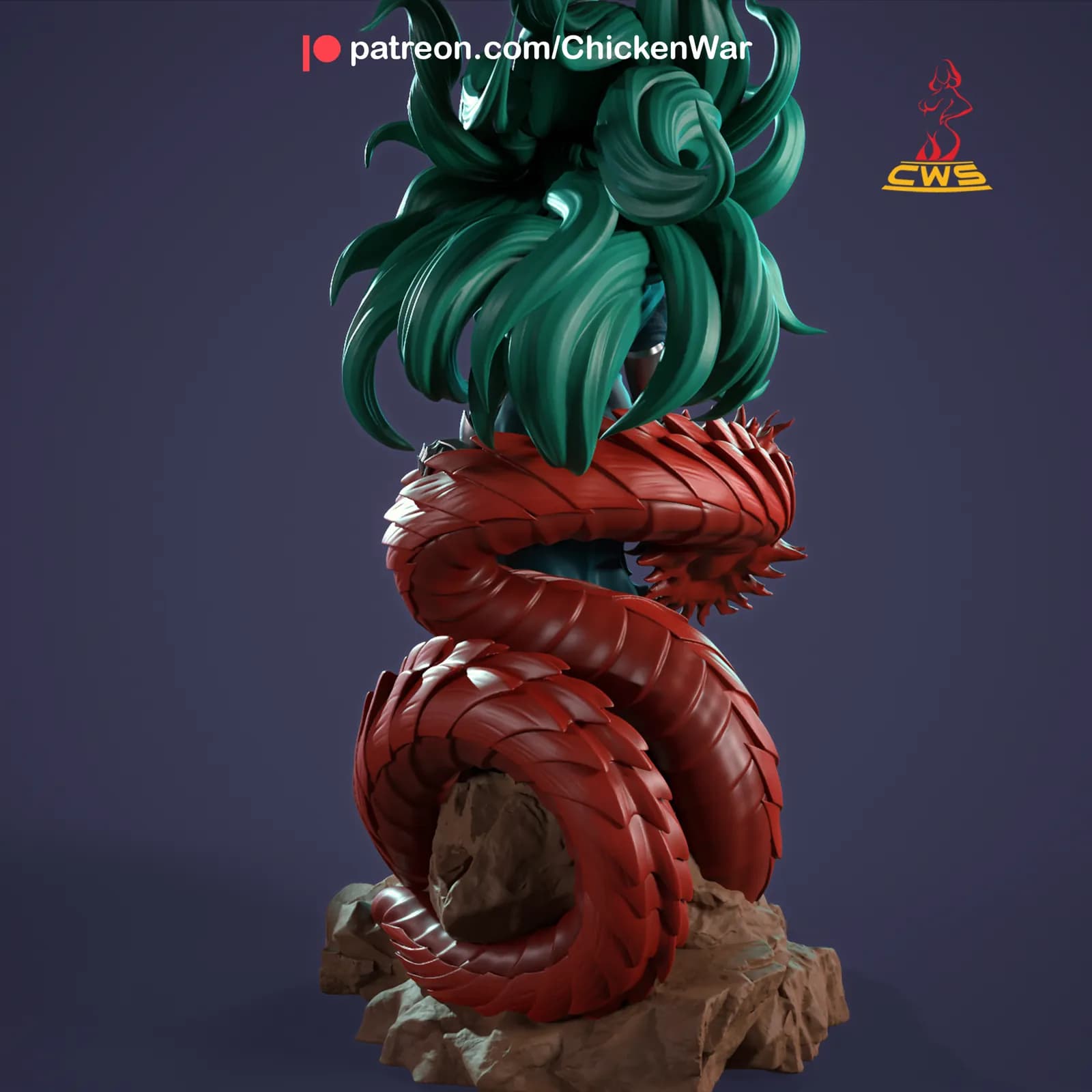 STL - Guerrera Querehsha con dragón