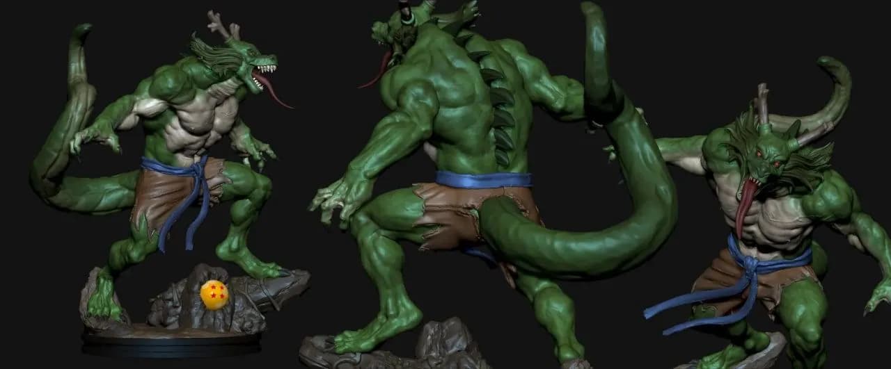 STL - guerrero dragon xeno render 2