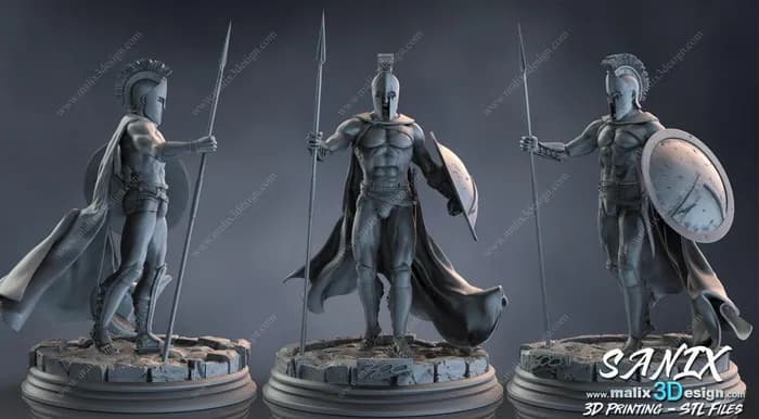 STL - Guerrero Espartano Leónidas render 2