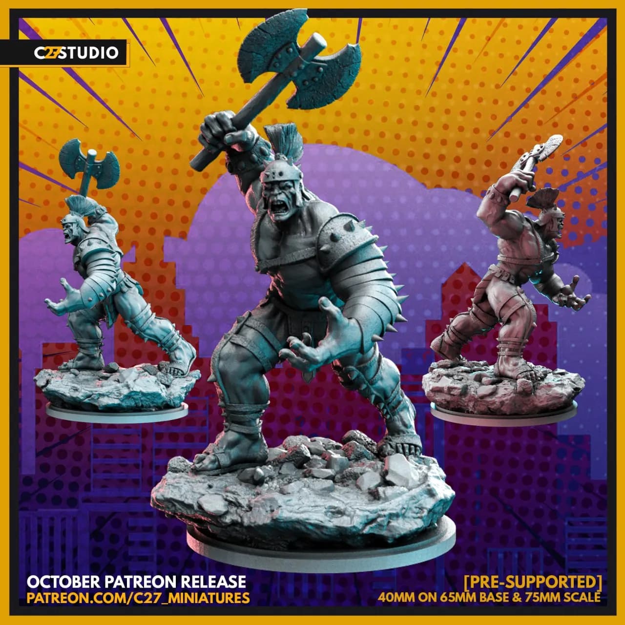STL - Guerrero Orc con hacha