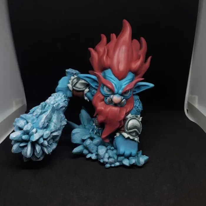 STL - Ice troll warrior with mace
