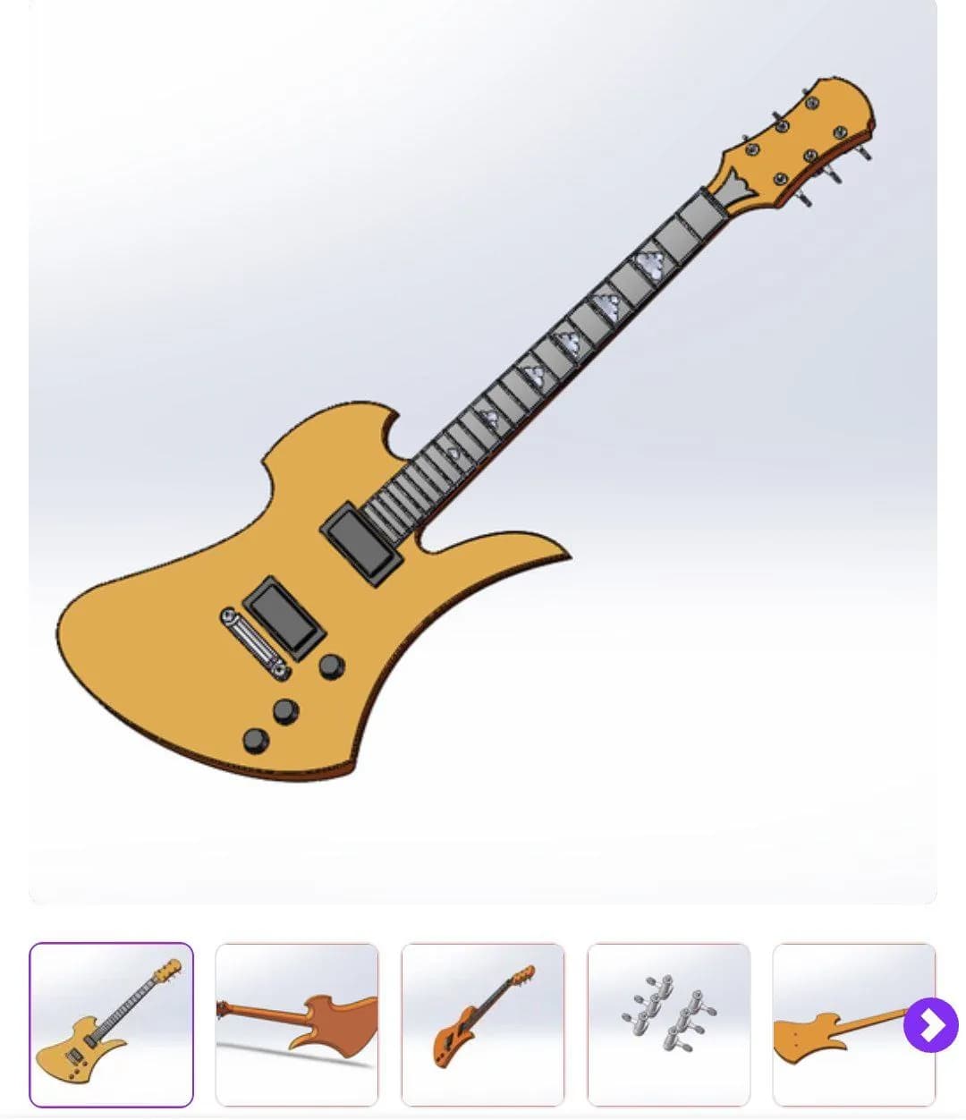 STL - Guitarra Eléctrica Estilo Custom