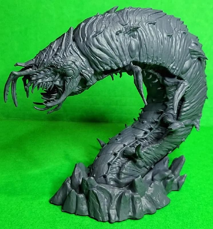 STL - gusano de tierra terrorífico render 4