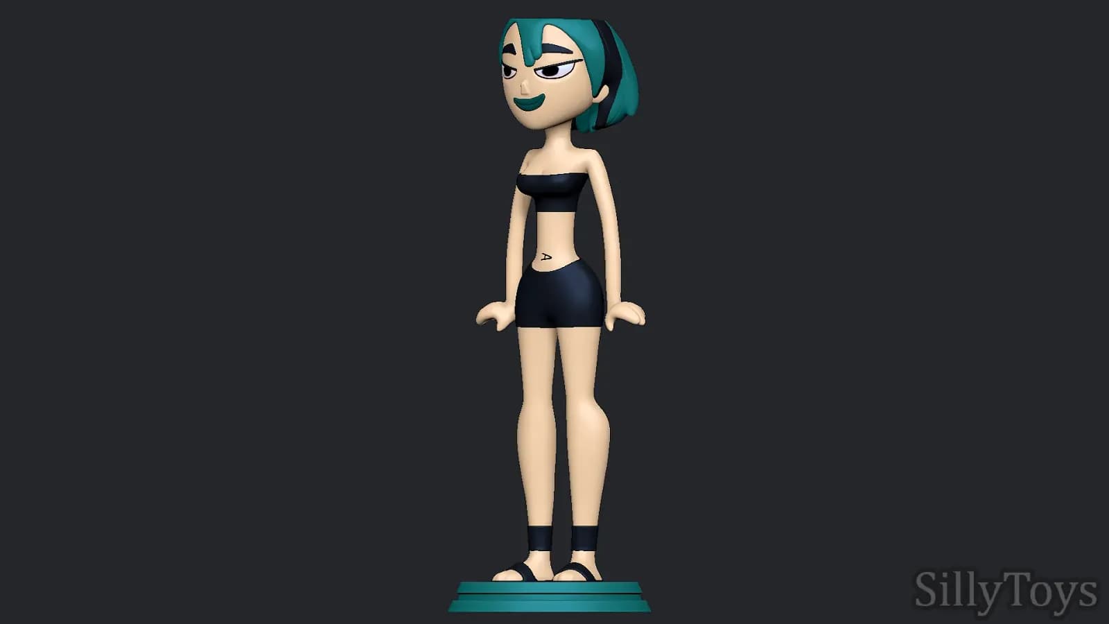 STL - Gwen Total Drama Figura render 2