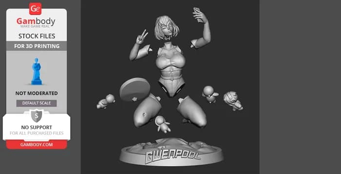 STL - gwenpool render 2
