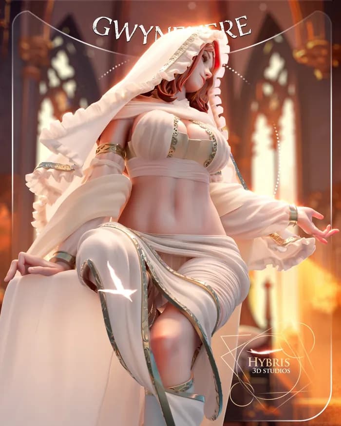 STL - Gwynevere, Princesa del Sol Oscuro render 3
