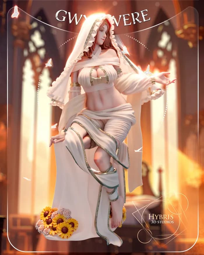 STL - Gwynevere, Princesa del Sol Oscuro render 4