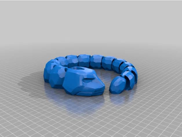 STL - Gyarados Articulado render 4