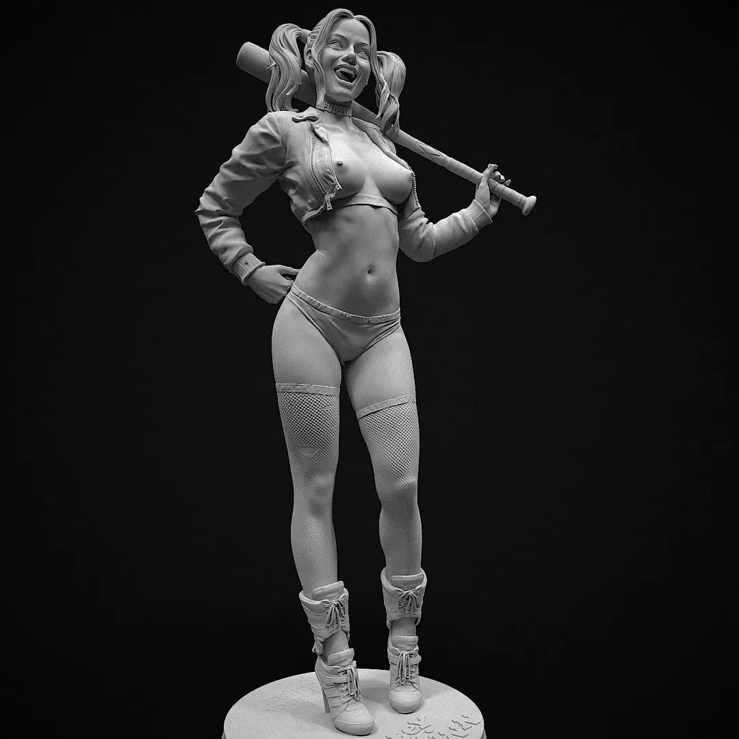 STL - Harley Quinn 2 render 2