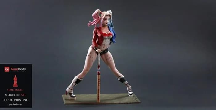 STL - harley quinn 2 (repaired) stl