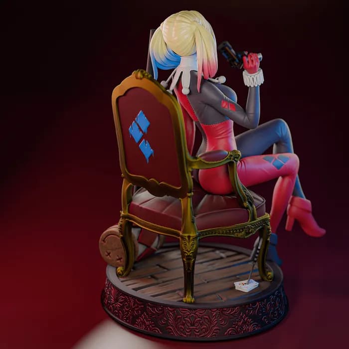 STL - Harley Quinn Clásica Figura render 5
