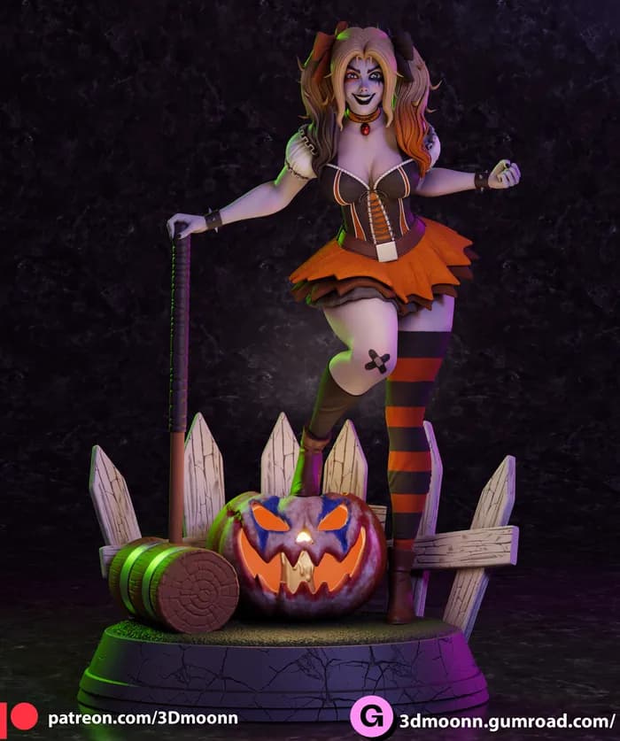 STL - Harley Quinn Halloween