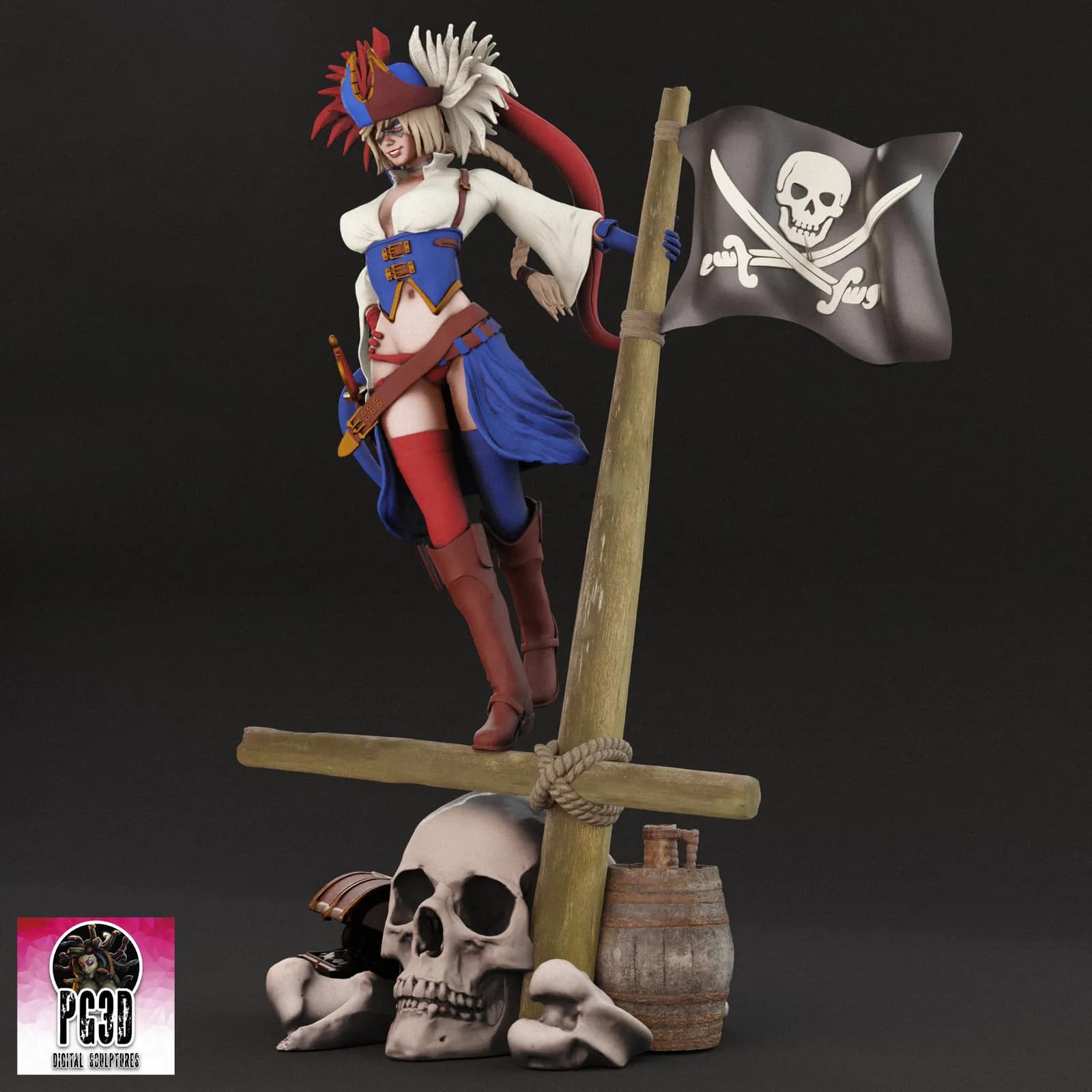 STL - Harley Quinn Pirata