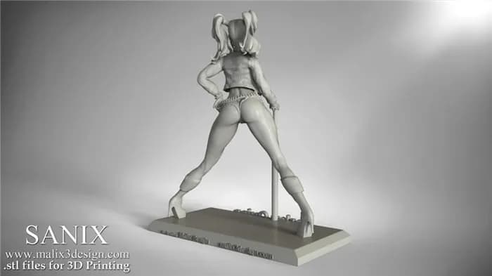 STL - harley quinn stl 2 render 3