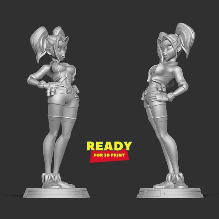 STL - harley quinn stylized render 4
