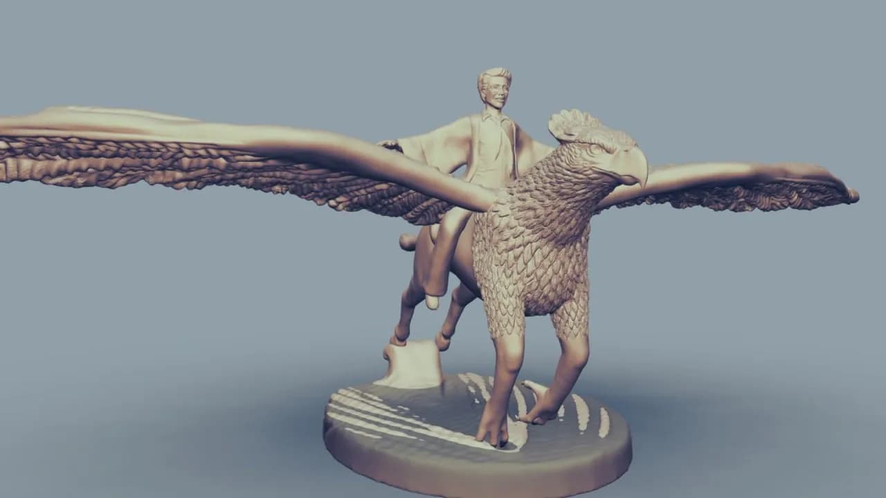 STL - Harry Potter y Buckbeak volando