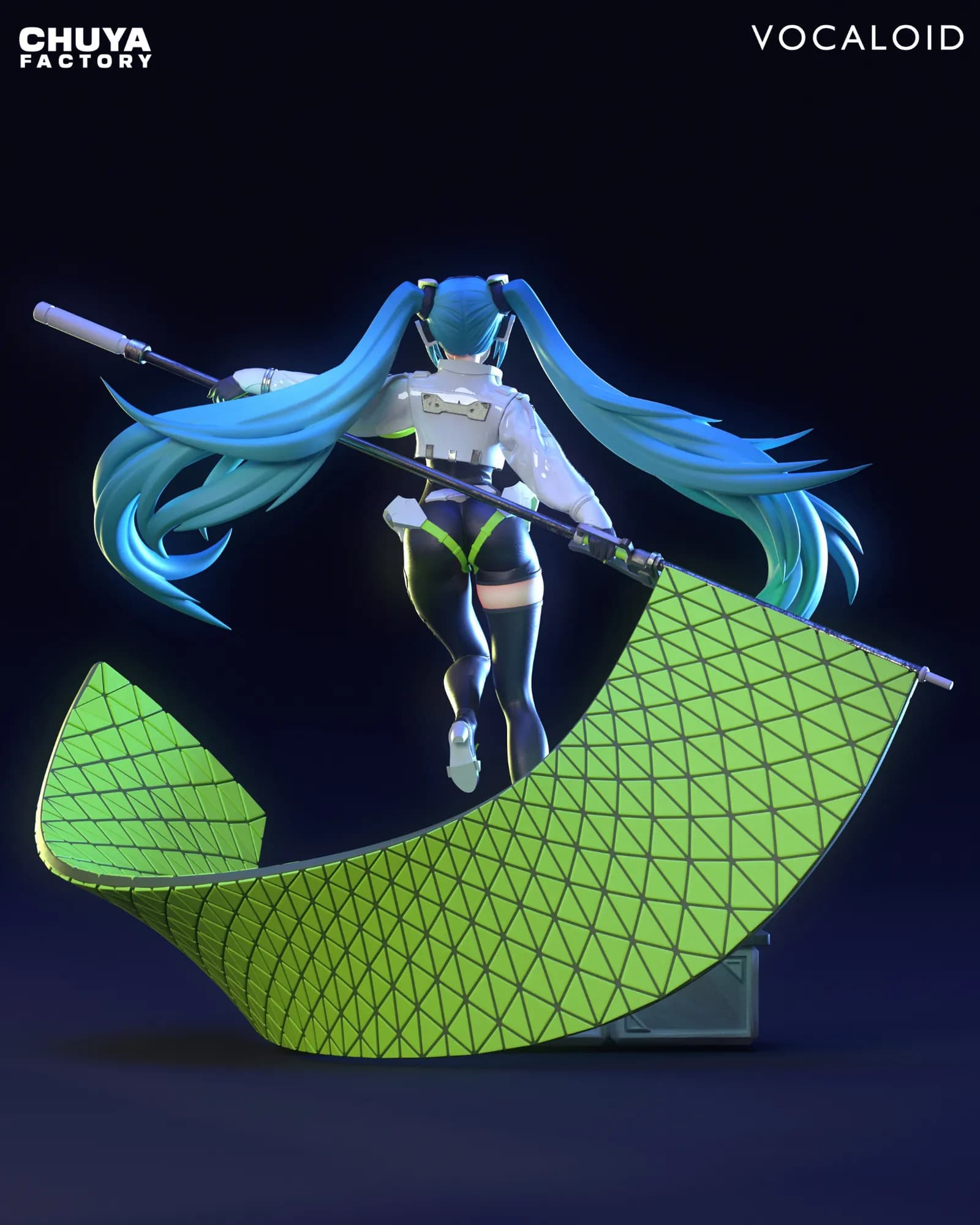 STL - Hatsune Miku Estilo Racing render 4