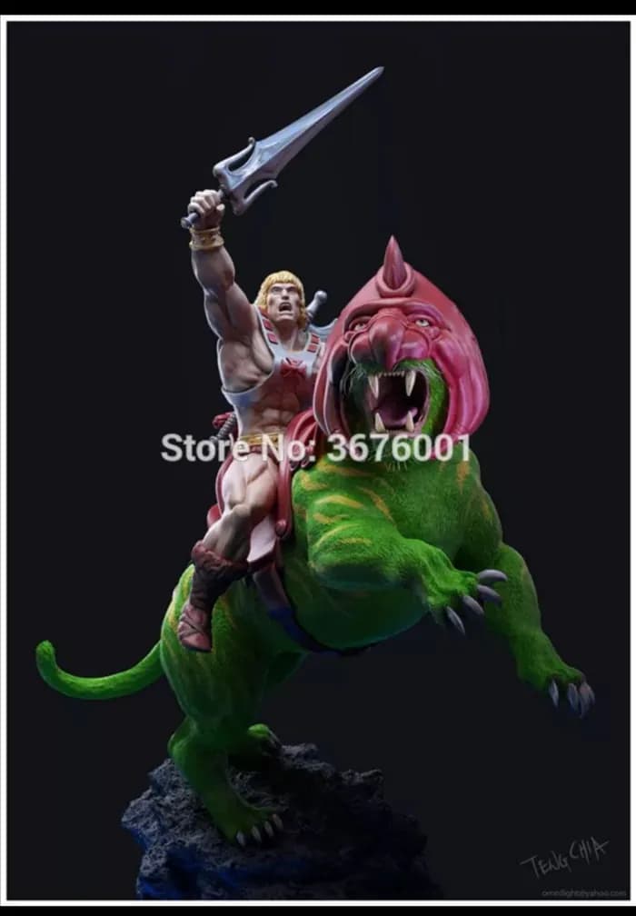 STL - He Man y Battle Cat Diorama