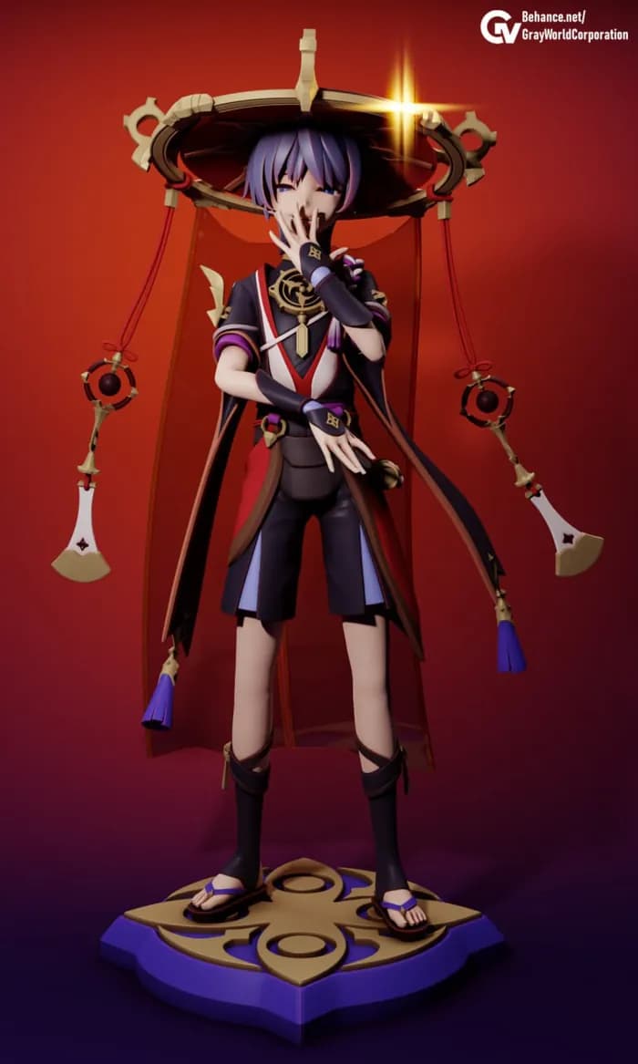 STL - hehe scaramouche render 3