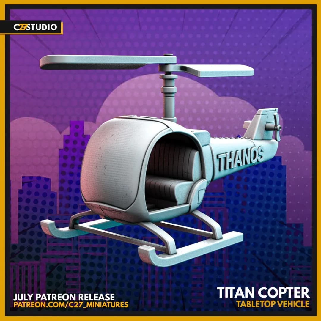 STL - Helicóptero Titán para mesa