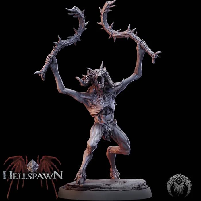 STL - Hellspawn demonio de fantasía render 4