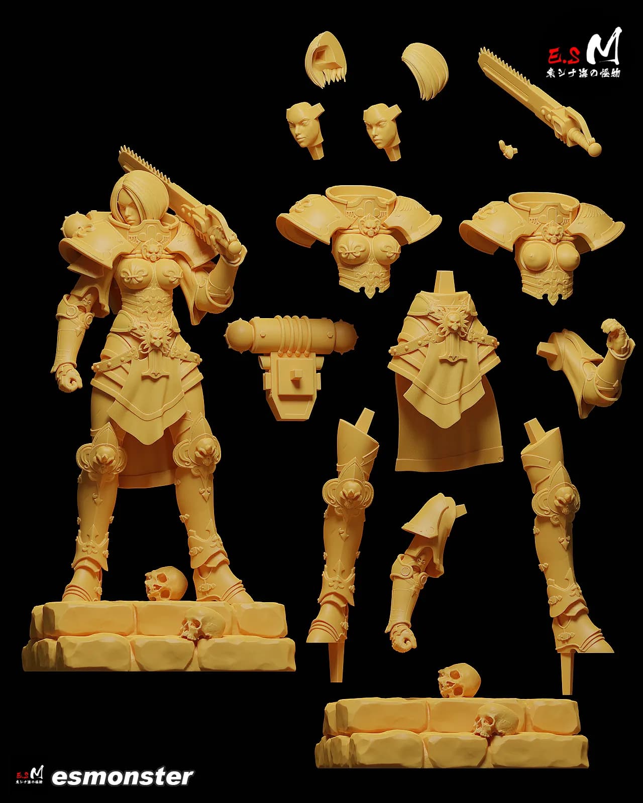 STL - Hermana de Batalla Monster E.S. render 2