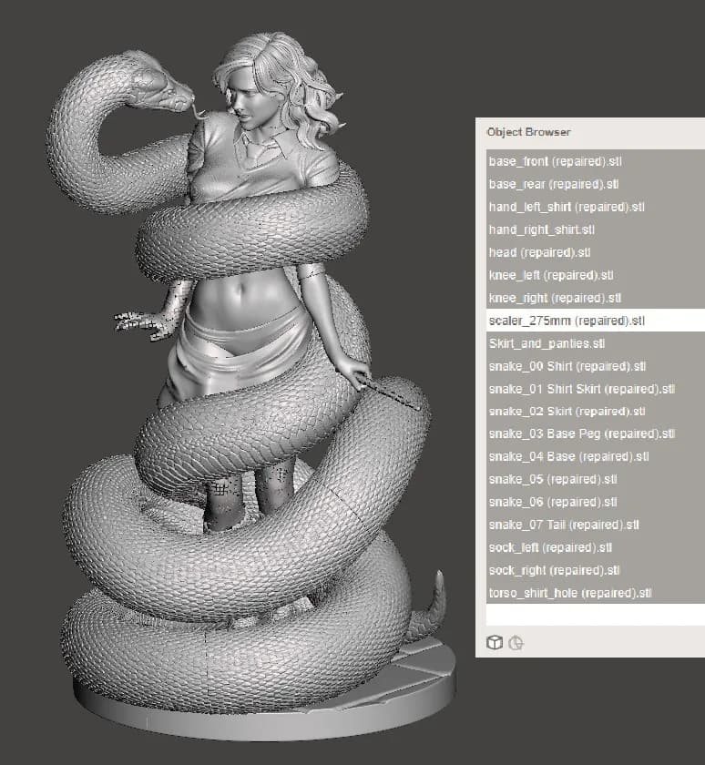 STL - Hermione con Nagini render 2