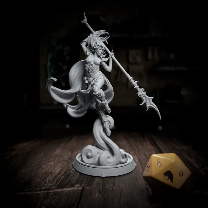 STL - Heroína guerrera mística render 2
