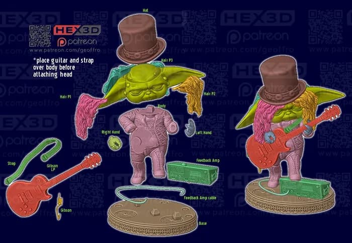 STL - hex3d babyslash sweetchild o mine render 2