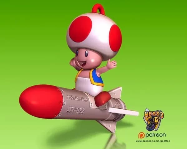 STL - hex3d missile toad 2022