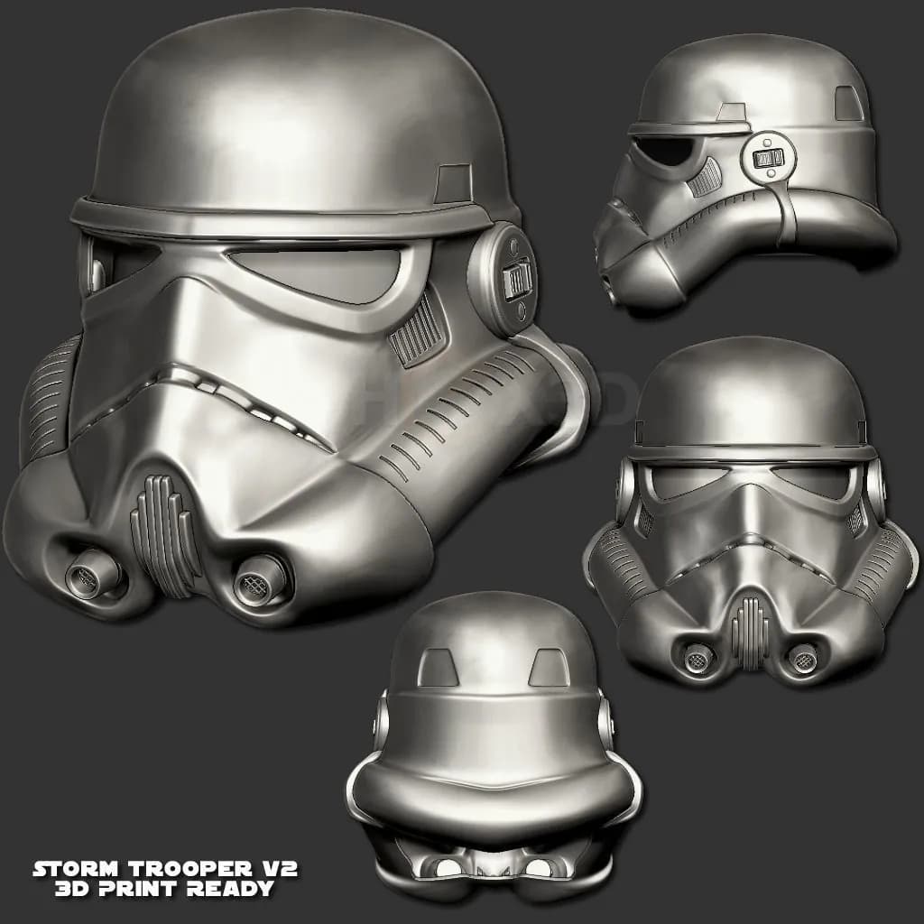 STL - Hex3D Stormtrooper Helmet render 3