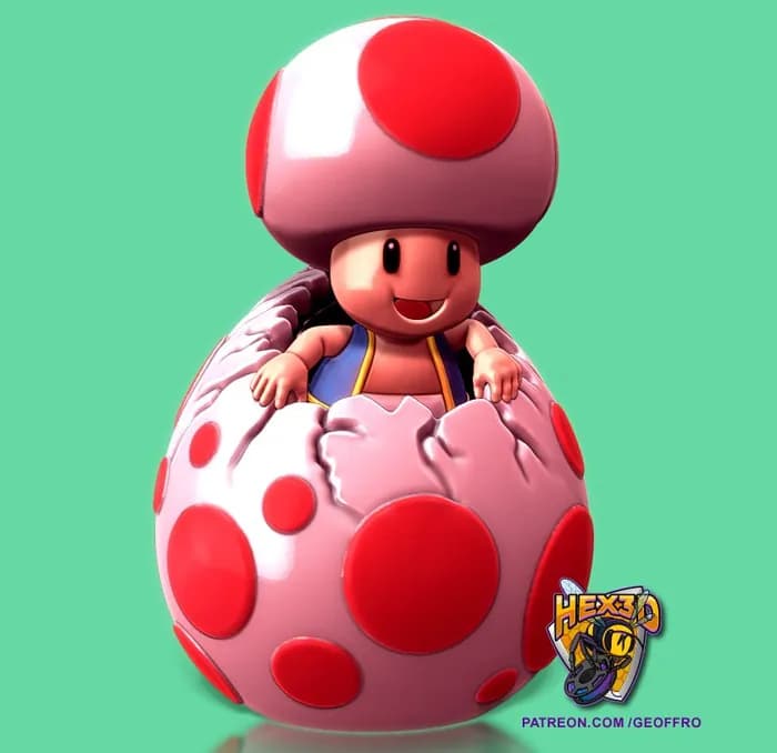 STL - hex3d toad egg
