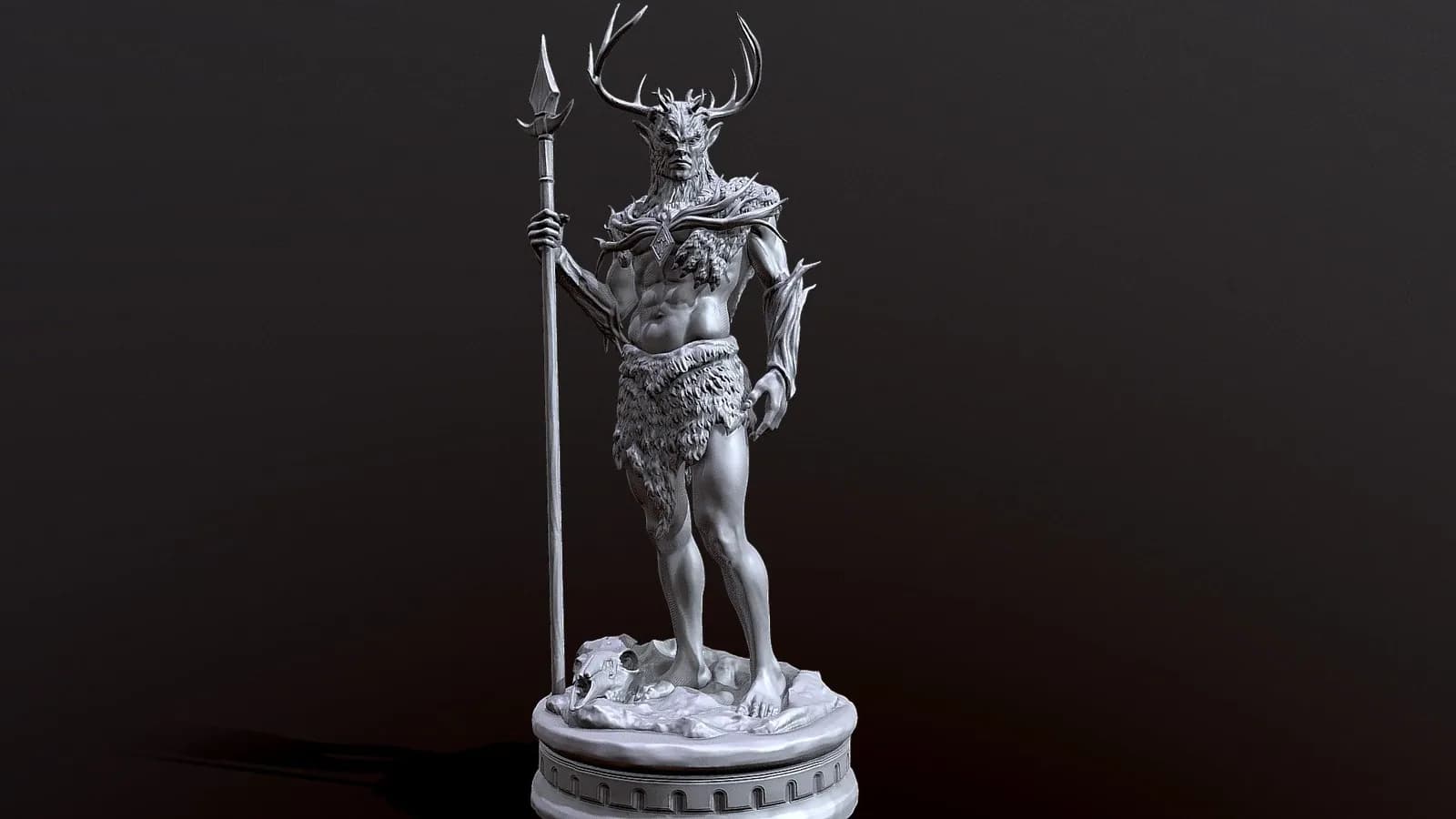 STL - Hircine, el Dios de la Caza render 2