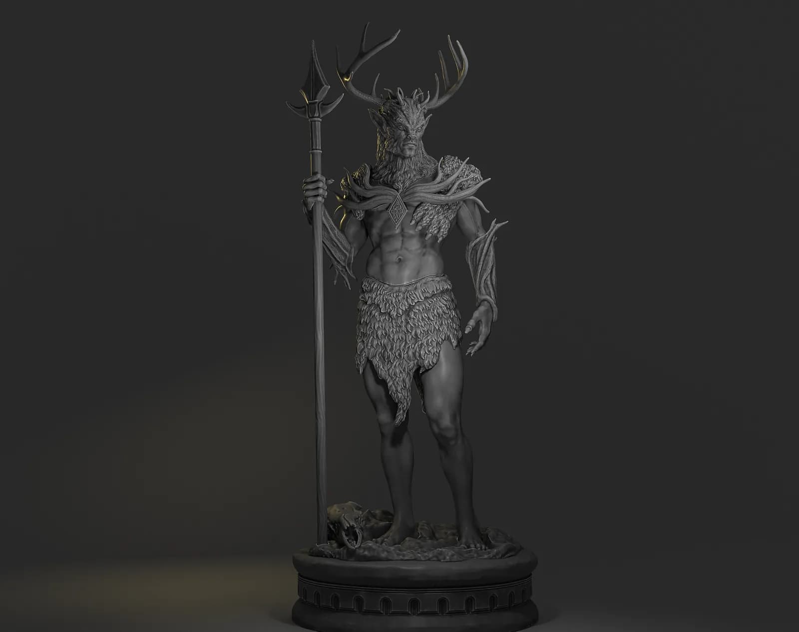 STL - Hircine, Señor de la Caza render 3