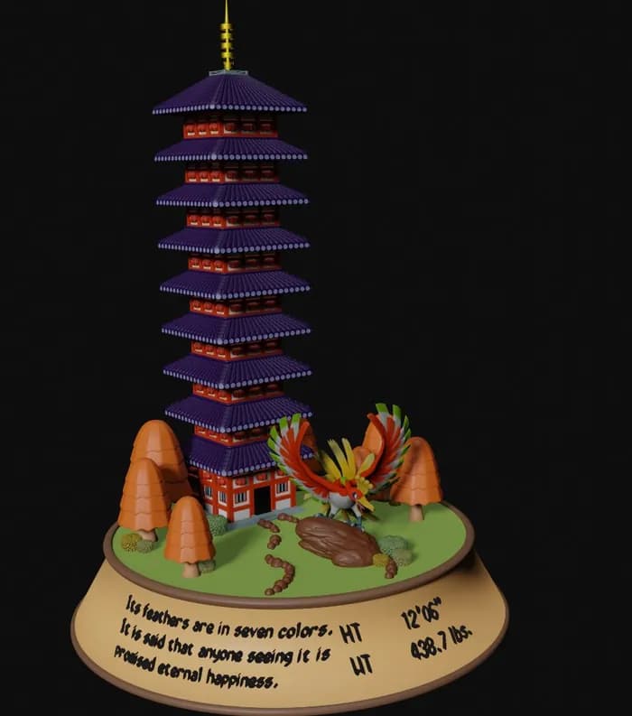 STL - ho oh bell tower diorama