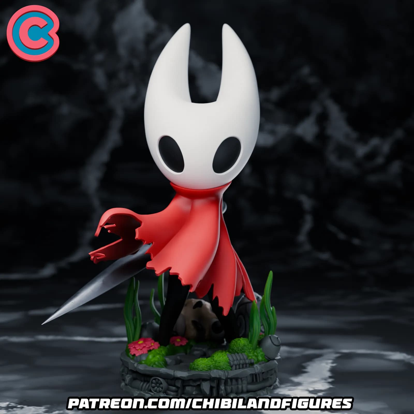 STL - Hornet Chibi de Hollow Knight render 2