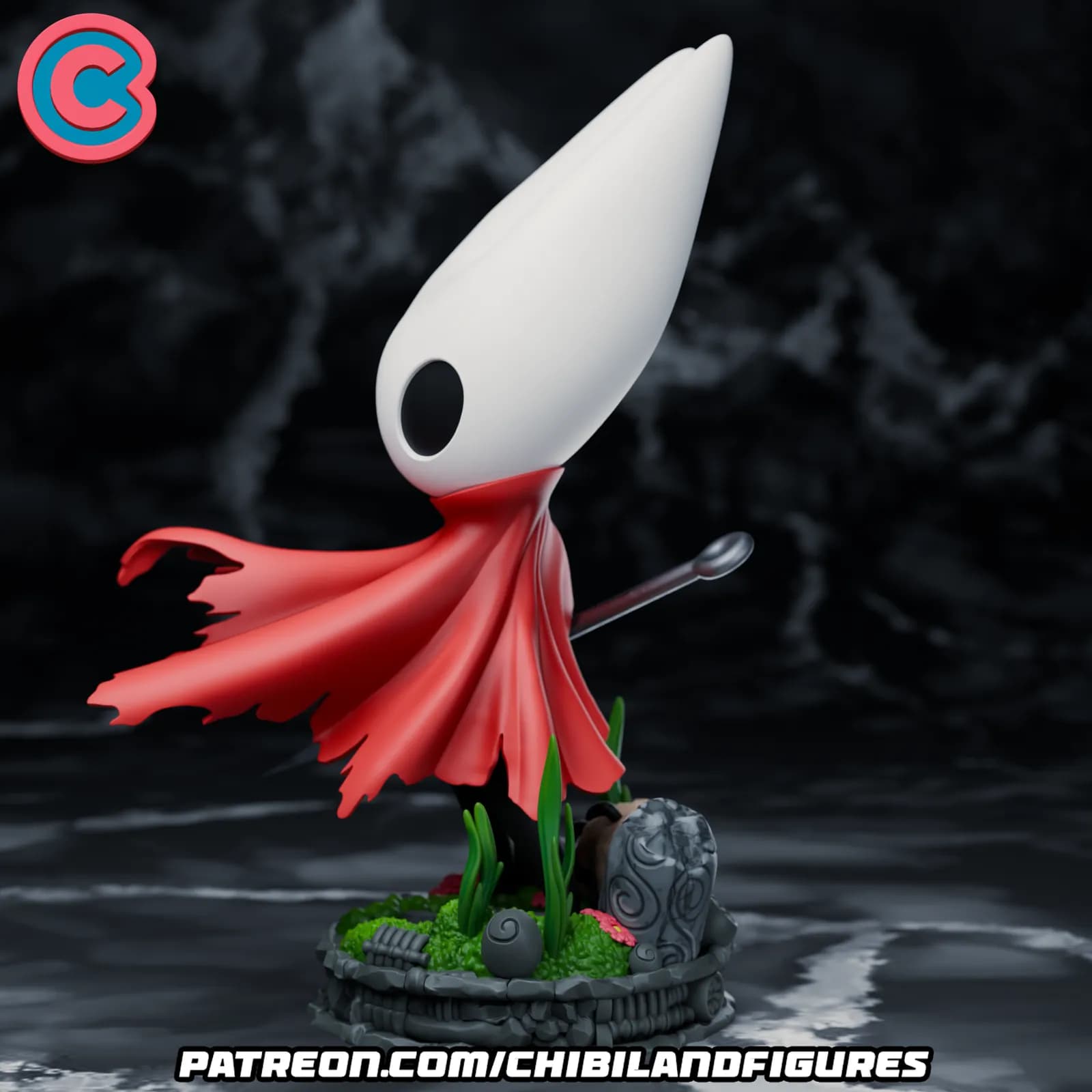 STL - Hornet Chibi de Hollow Knight render 3