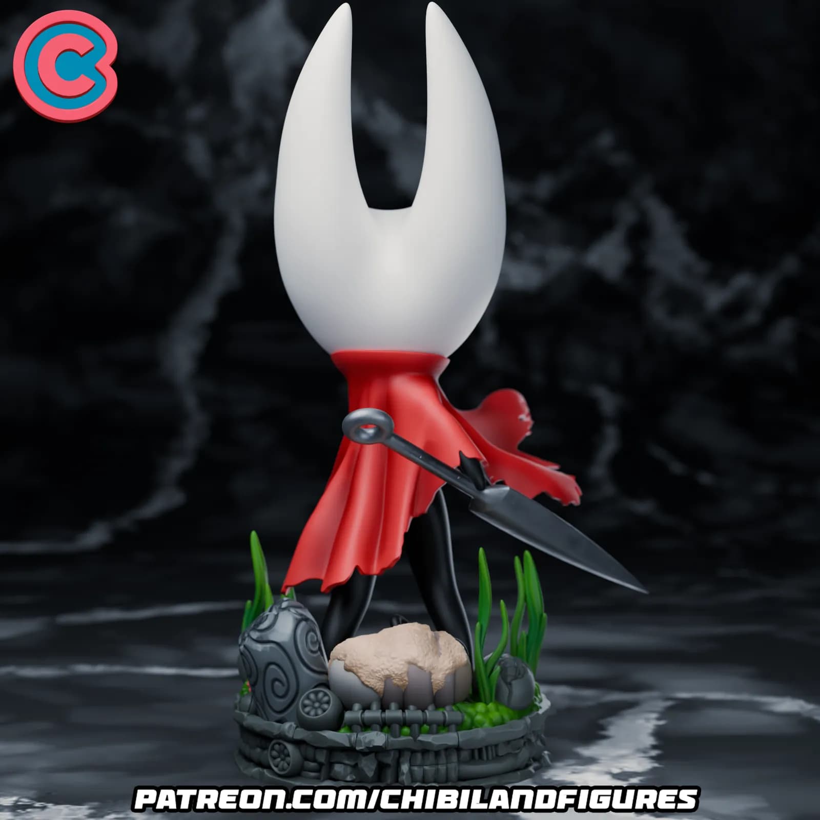 STL - Hornet Chibi de Hollow Knight render 4