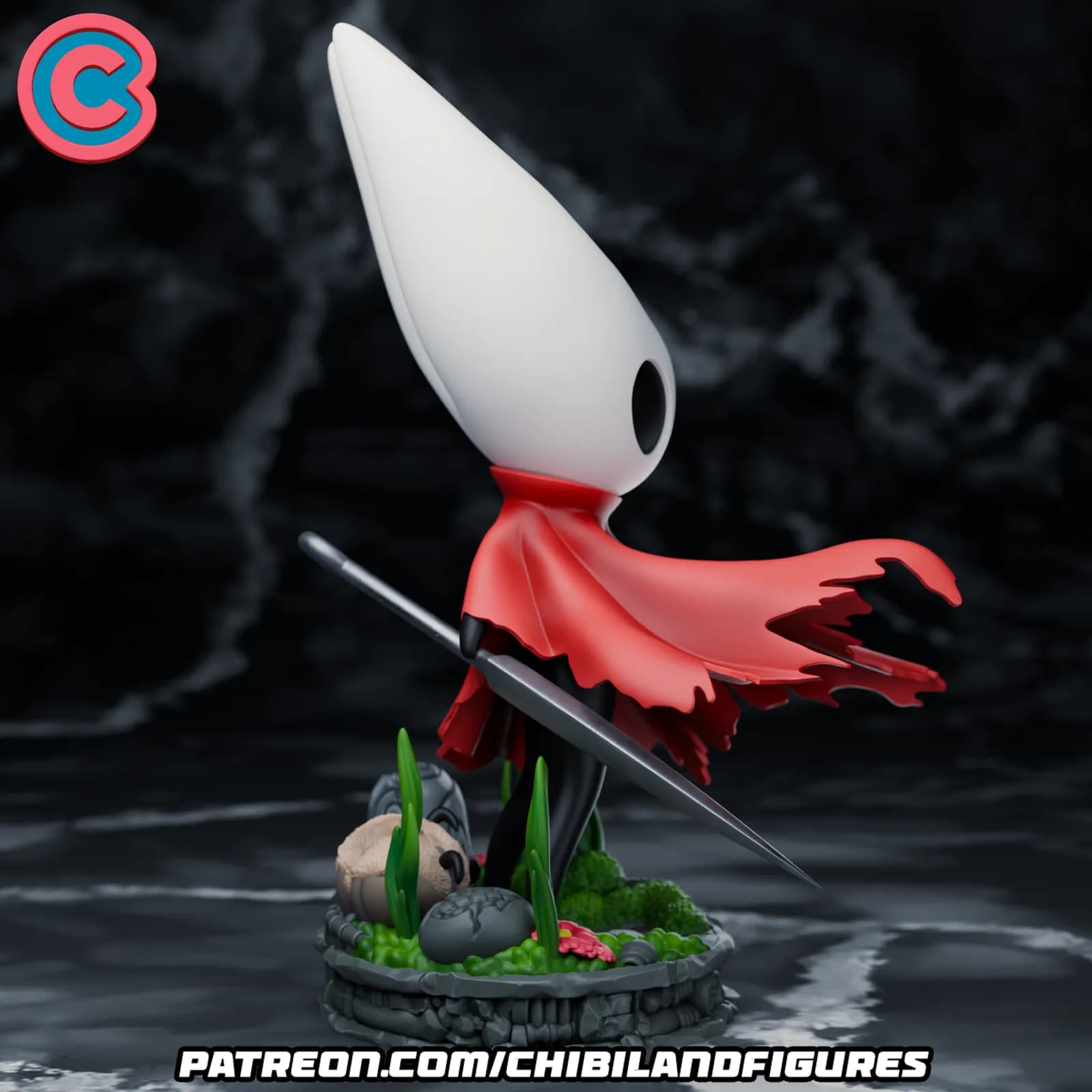 STL - Hornet Chibi de Hollow Knight render 5