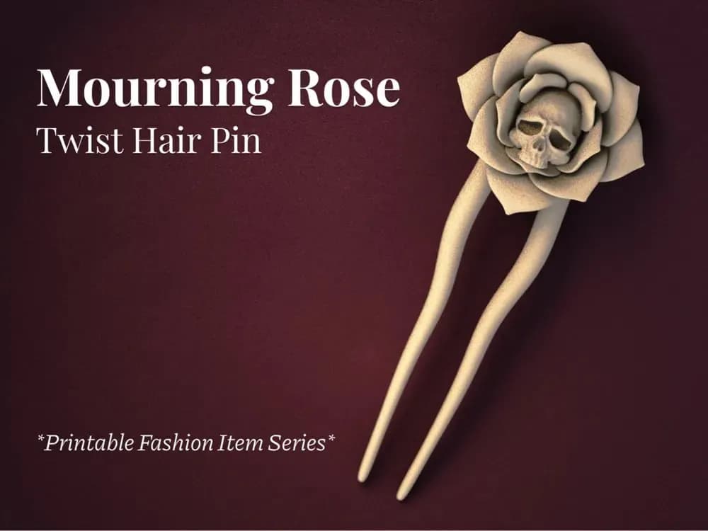 STL - Horquilla "Mourning Rose"