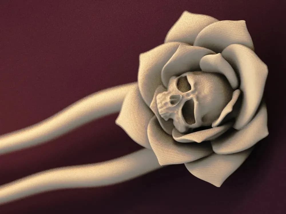 STL - Horquilla "Mourning Rose"