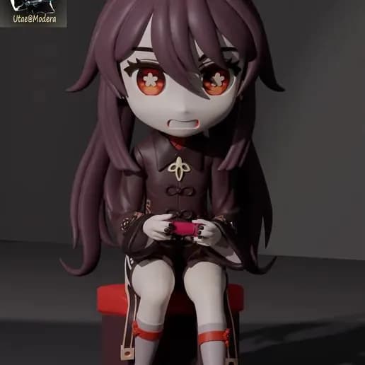 STL - Hu Tao chibi jugadora