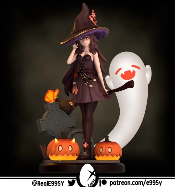 STL - hu tao halloween genshin impact