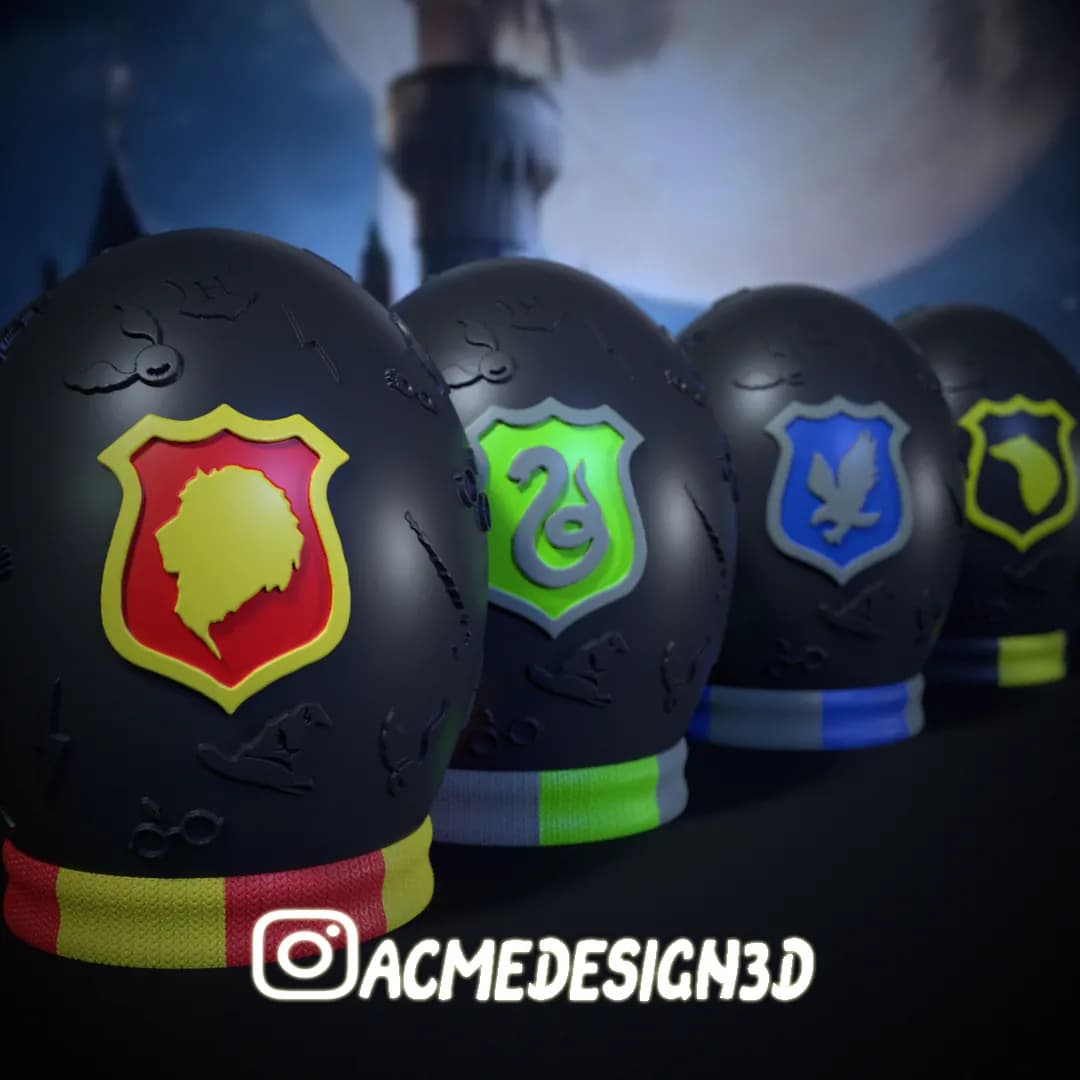 STL - Huevos de las Casas de Hogwarts render 2