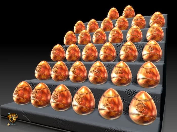 STL - Huevos de Pascua de Béisbol render 3