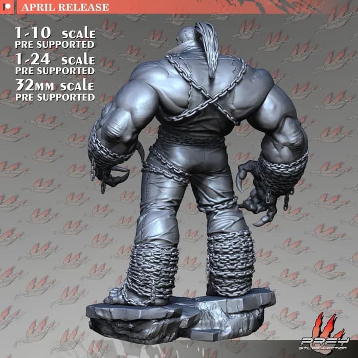 STL - Hulk encadenado render 2