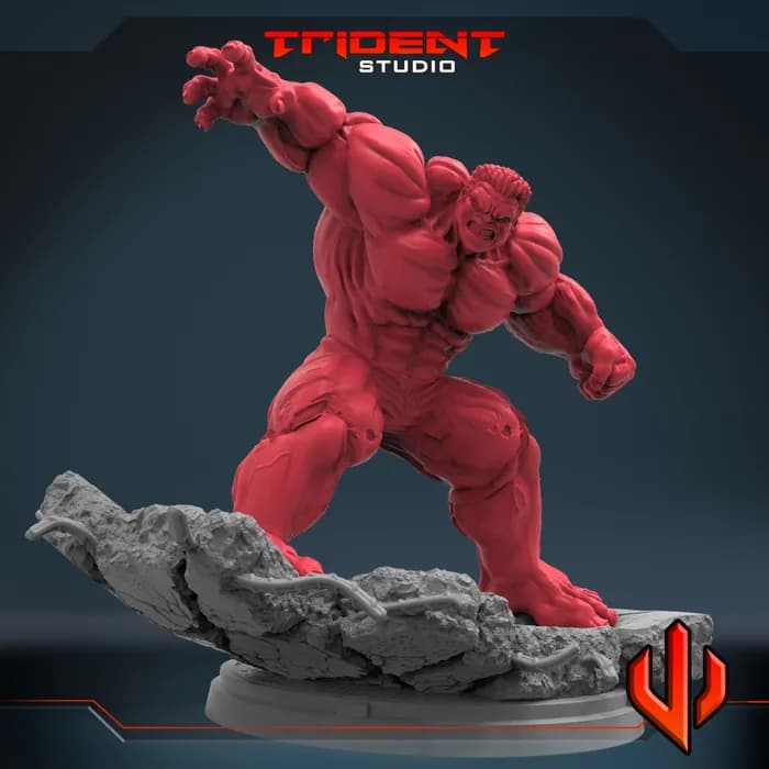 STL - Hulk luchando contra enemigo render 3