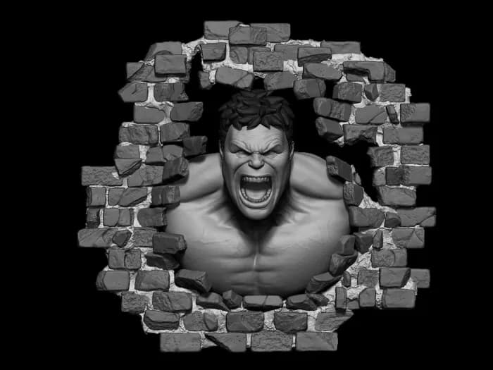 STL - hulk smash wall ok