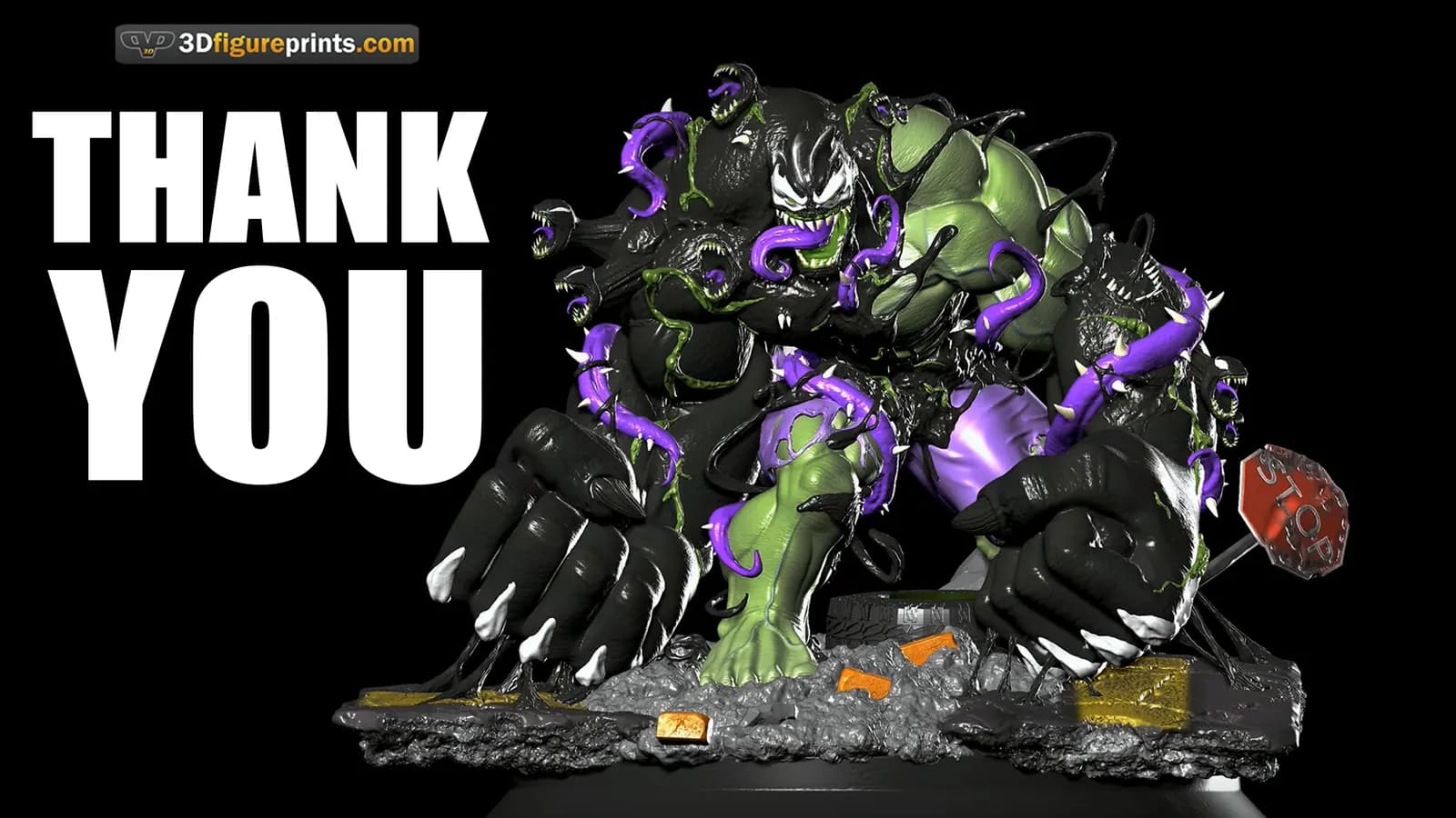 STL - Hulk Venomizado render 2